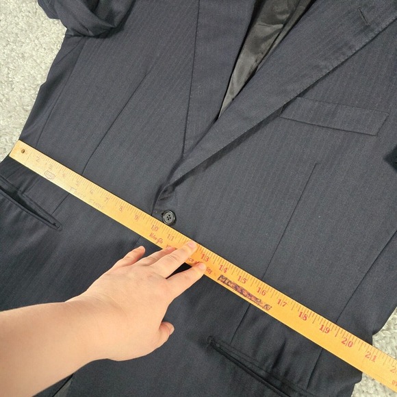 Hickey Freeman Mens 42R Blue Stripe Loro Piana Wool‎ Blazer Office Old Money - Picture 7 of 16